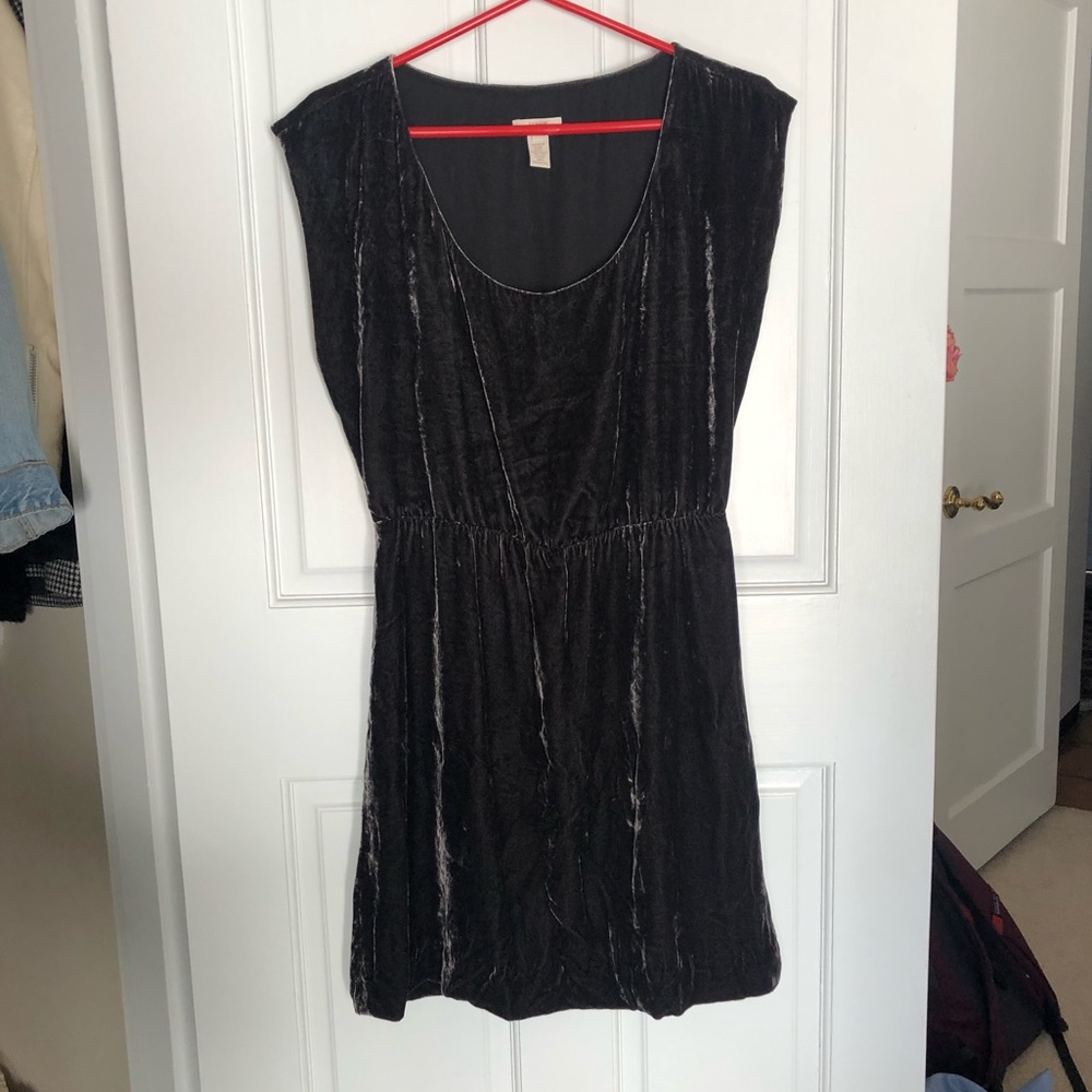 Grey Velvet J. Crew Dress